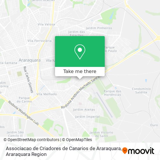 Associacao de Criadores de Canarios de Araraquara map