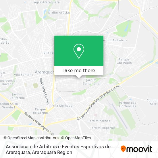 Associacao de Arbitros e Eventos Esportivos de Araraquara map