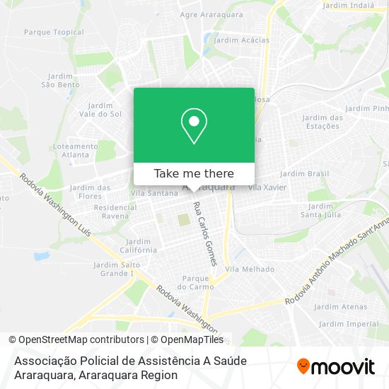 Associação Policial de Assistência A Saúde Araraquara map