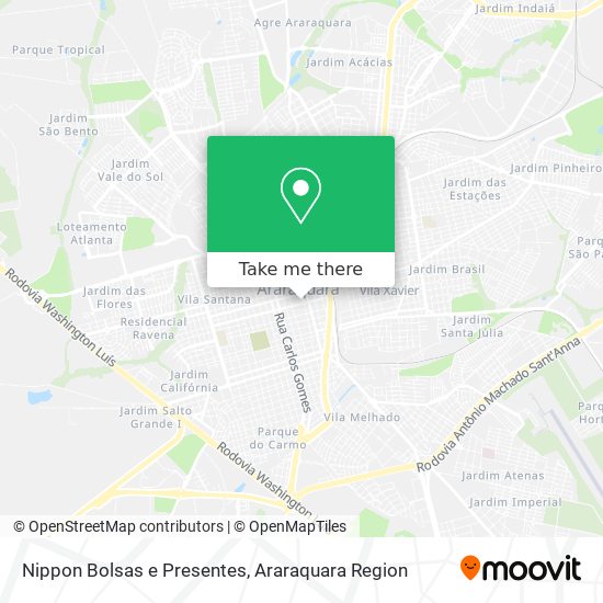 Nippon Bolsas e Presentes map