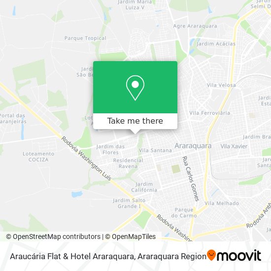 Araucária Flat & Hotel Araraquara map