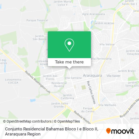 Conjunto Residencial Bahamas Bloco I e Bloco II map