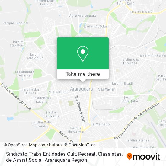 Sindicato Trabs Entidades Cult, Recreat, Classistas, de Assist Social map