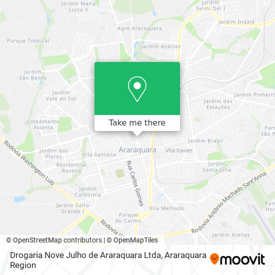 Drogaria Nove Julho de Araraquara Ltda map