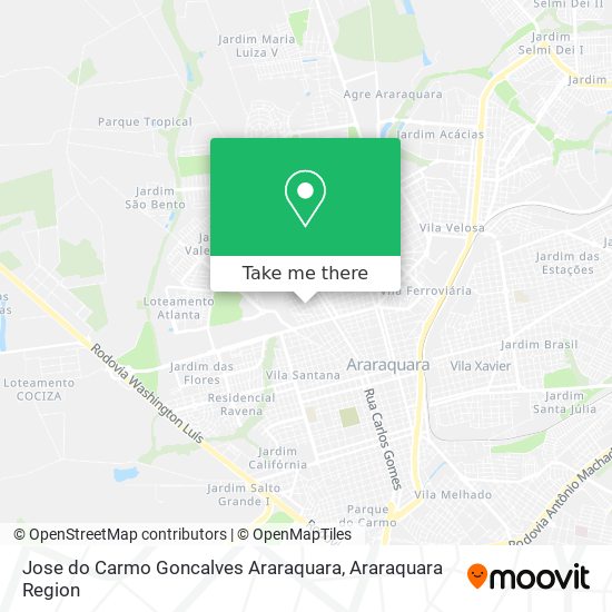 Jose do Carmo Goncalves Araraquara map