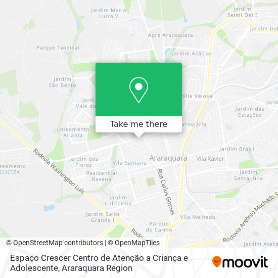 Espaço Crescer Centro de Atenção a Criança e Adolescente map