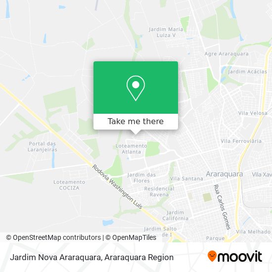 Jardim Nova Araraquara map