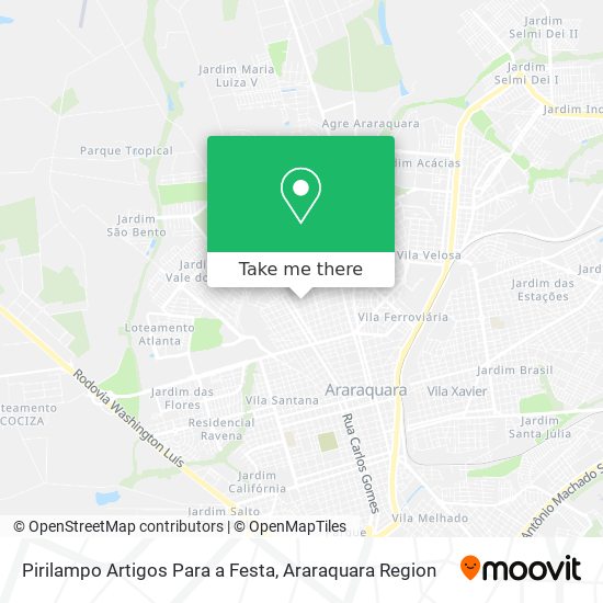 Pirilampo Artigos Para a Festa map