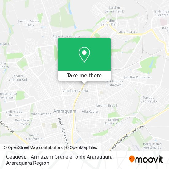 Ceagesp - Armazém Graneleiro de Araraquara map