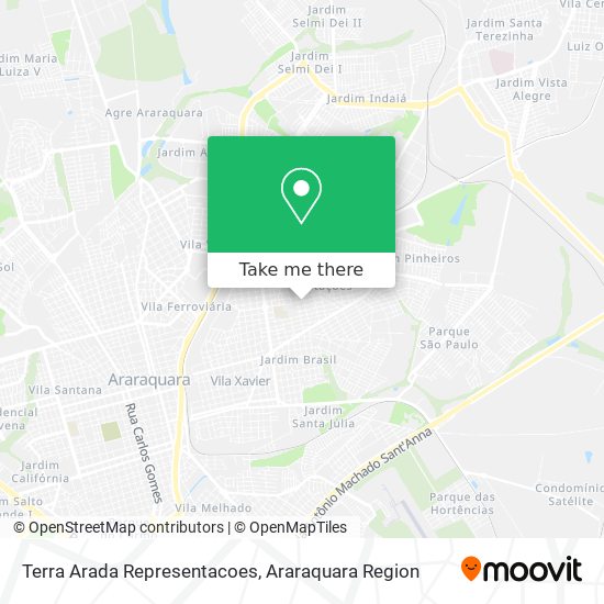 Terra Arada Representacoes map
