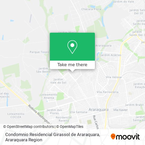 Condomnio Residencial Girassol de Araraquara map