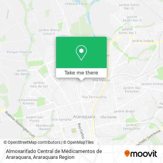 Almoxarifado Central de Médicamentos de Araraquara map