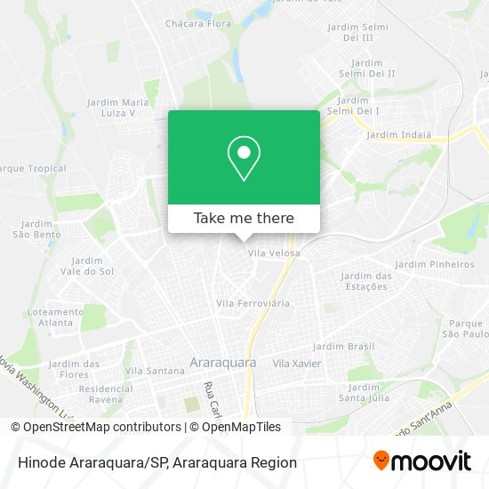 Hinode Araraquara/SP map