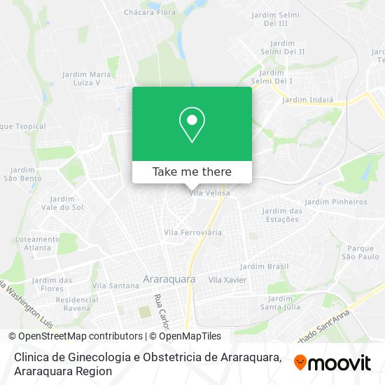 Mapa Clinica de Ginecologia e Obstetricia de Araraquara