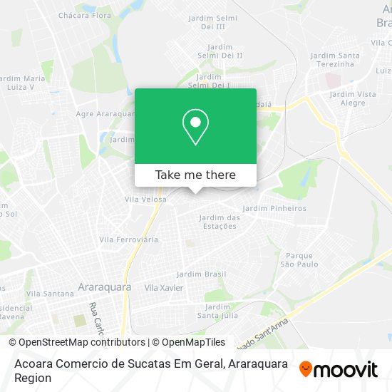 Acoara Comercio de Sucatas Em Geral map