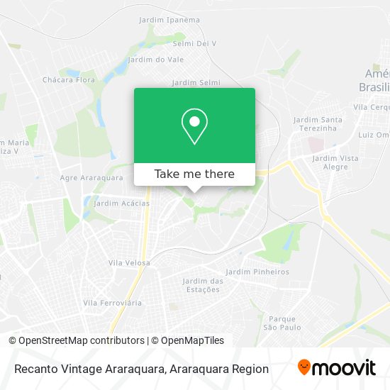 Recanto Vintage Araraquara map