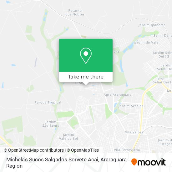 Michela's Sucos Salgados Sorvete Acai map