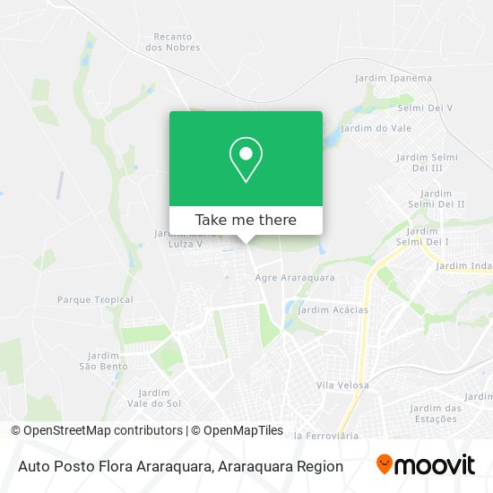 Mapa Auto Posto Flora Araraquara