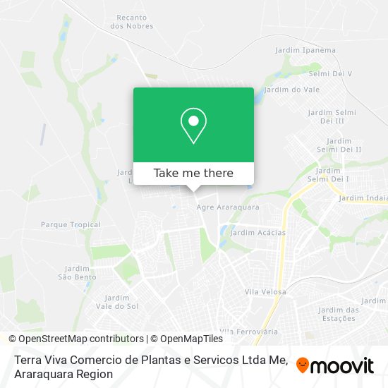 Terra Viva Comercio de Plantas e Servicos Ltda Me map