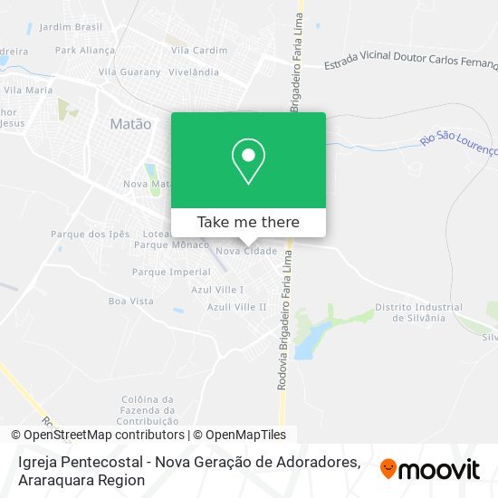 Mapa Igreja Pentecostal - Nova Geração de Adoradores