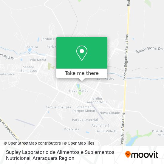 Mapa Supley Laboratorio de Alimentos e Suplementos Nutricionai