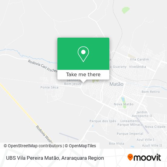UBS Vila Pereira Matão map