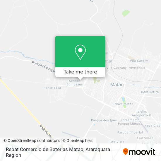 Rebat Comercio de Baterias Matao map