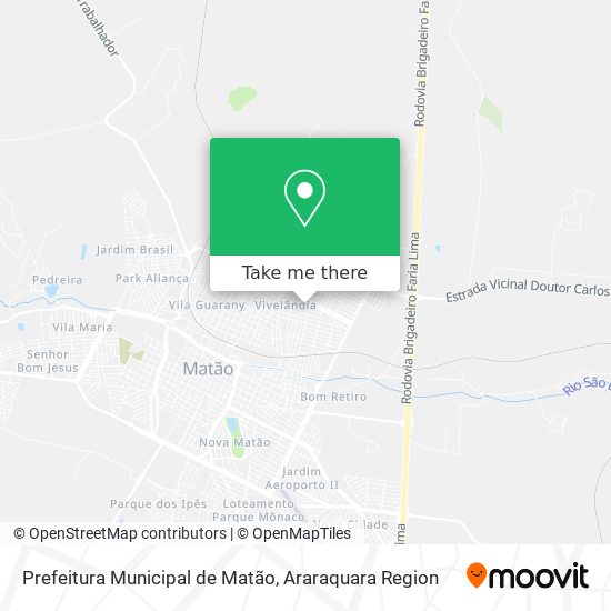 Mapa Prefeitura Municipal de Matão