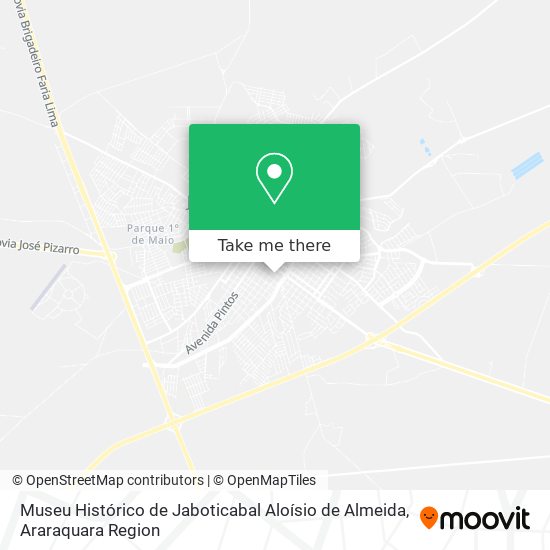 Mapa Museu Histórico de Jaboticabal Aloísio de Almeida