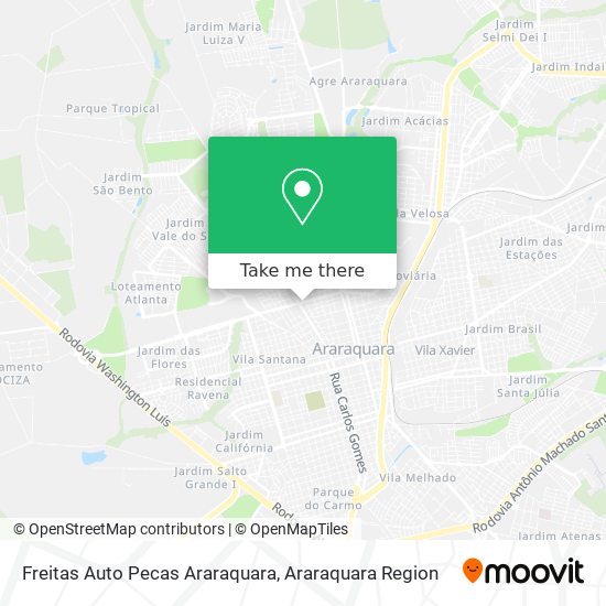 Freitas Auto Pecas Araraquara map