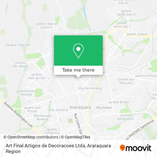 Art Final Artigos de Decoracoes Ltda map