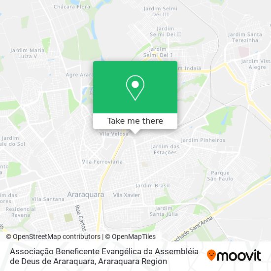 Associação Beneficente Evangélica da Assembléia de Deus de Araraquara map