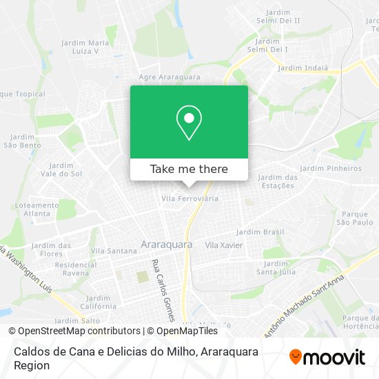 Mapa Caldos de Cana e Delicias do Milho