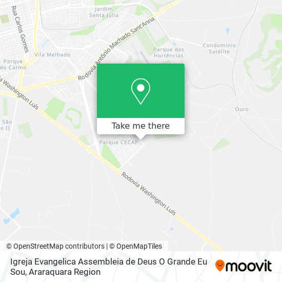 Mapa Igreja Evangelica Assembleia de Deus O Grande Eu Sou