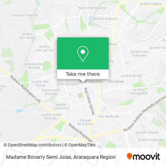 Mapa Madame Bovarry Semi Joias