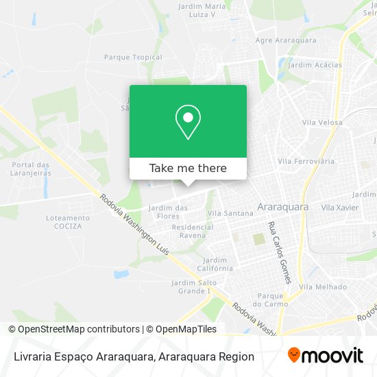 Mapa Livraria Espaço Araraquara