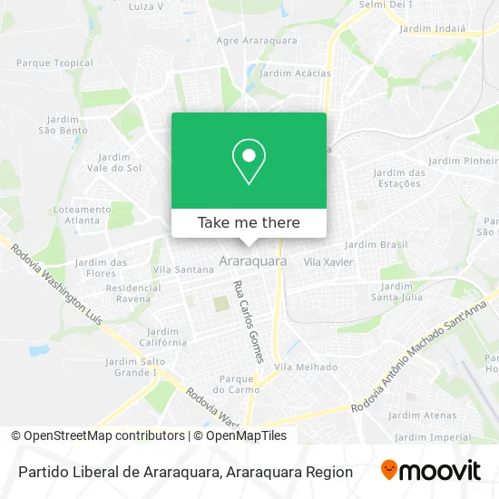Partido Liberal de Araraquara map