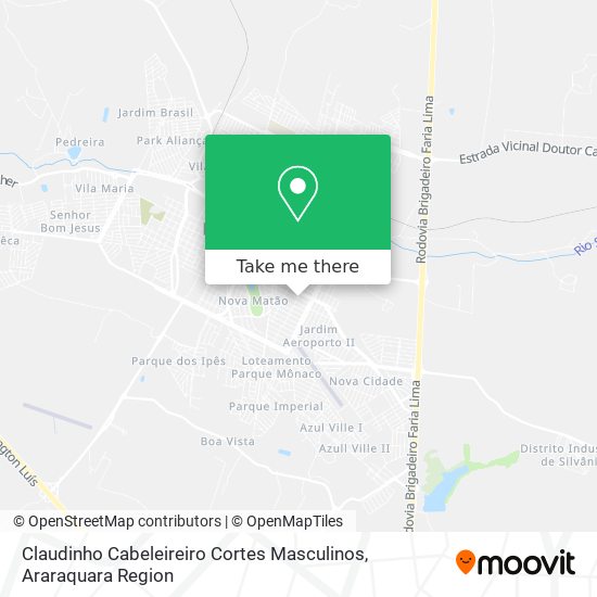 Mapa Claudinho Cabeleireiro Cortes Masculinos