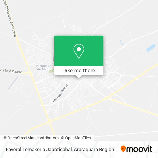 Faveral Temakeria Jaboticabal map