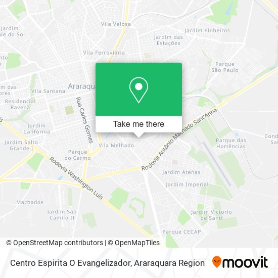 Centro Espirita O Evangelizador map