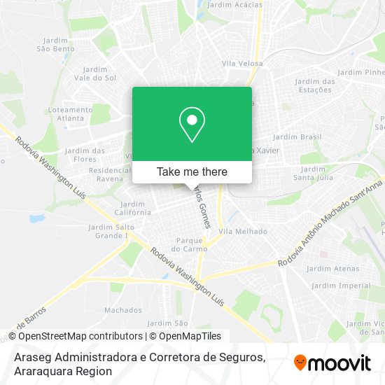 Mapa Araseg Administradora e Corretora de Seguros