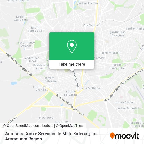 Arcoserv-Com e Servicos de Mats Siderurgicos map