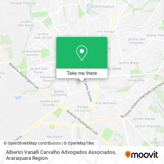 Mapa Alberici Vanalli Carvalho Advogados Associados