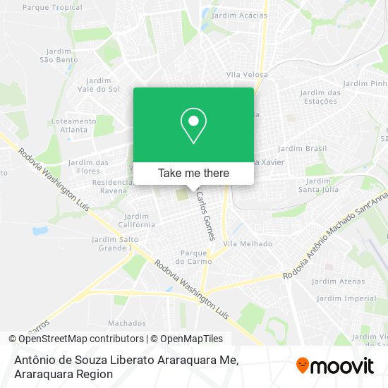 Antônio de Souza Liberato Araraquara Me map