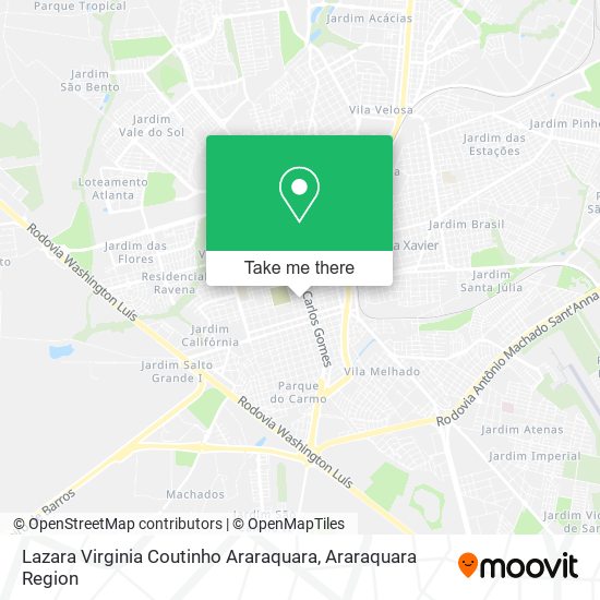 Mapa Lazara Virginia Coutinho Araraquara