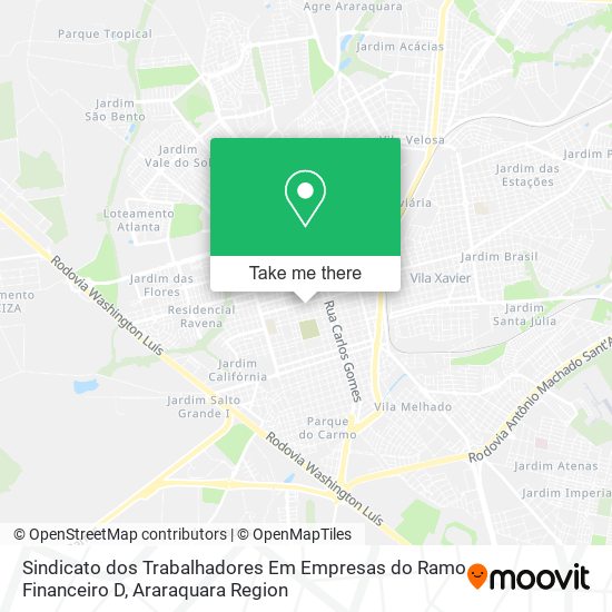 Mapa Sindicato dos Trabalhadores Em Empresas do Ramo Financeiro D