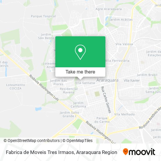 Fabrica de Moveis Tres Irmaos map