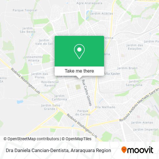 Mapa Dra Daniela Cancian-Dentista