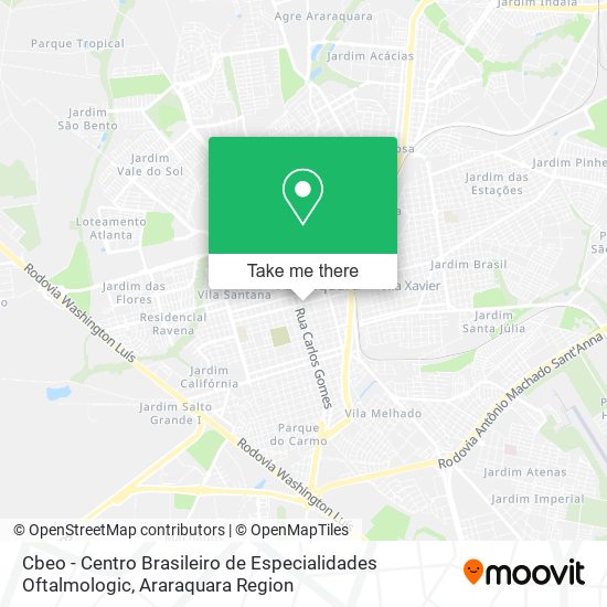 Cbeo - Centro Brasileiro de Especialidades Oftalmologic map