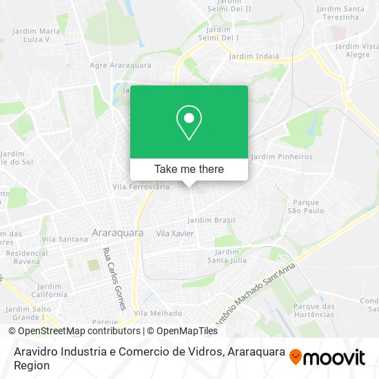 Mapa Aravidro Industria e Comercio de Vidros